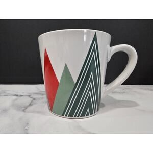 🎄Starbucks Christmas Coffee Mug, Red, Green, Gray Trees, 12oz Retired 2017